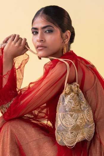 Buy Aamli Gold Embroidery, Beads Matsya Satin Polti at Aza Fashions Buy_Aamli_Gold Embroidery, Beads Matsya Satin Polti _at_Aza_Fashions
