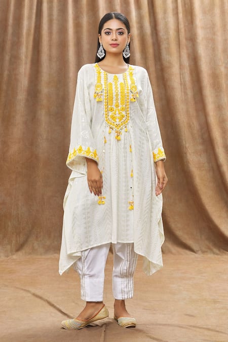 Jyoti Bansal Woven Gota Cotton Kaftan & Salwar Set 