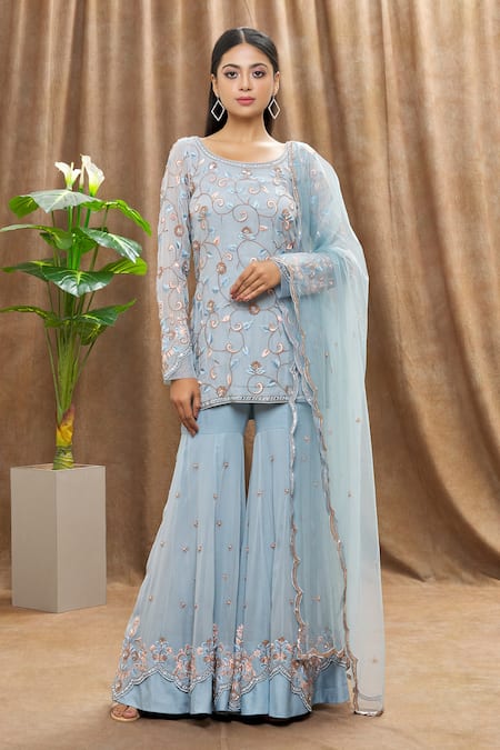 Mahima Batra Embroidered Kurta Gharara Set 