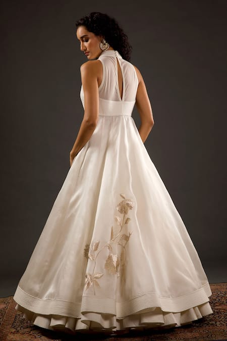 Rohit Bal Chanderi Silk Embroidered Anarkali Set 