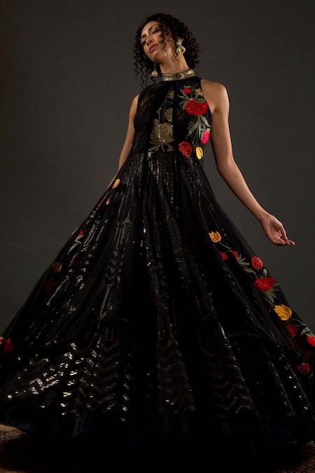 Rohit Bal Embroidered Anarkali With Jacket 