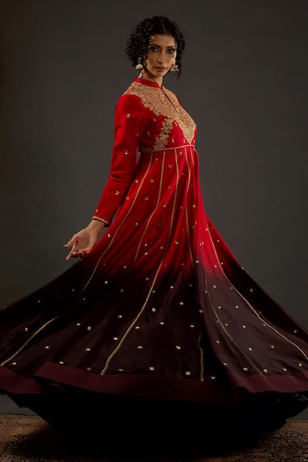 Rohit Bal Zari Embroidered Anarkali Set 