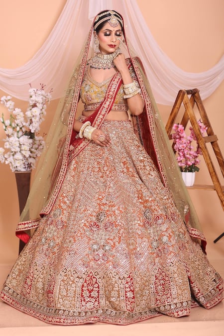 9 Different Kinds of Embroidery Work to Increase the Beauty of Bridal  Lehengas in India