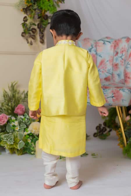 Lil Angels Floral Embroidered Kurta Set 