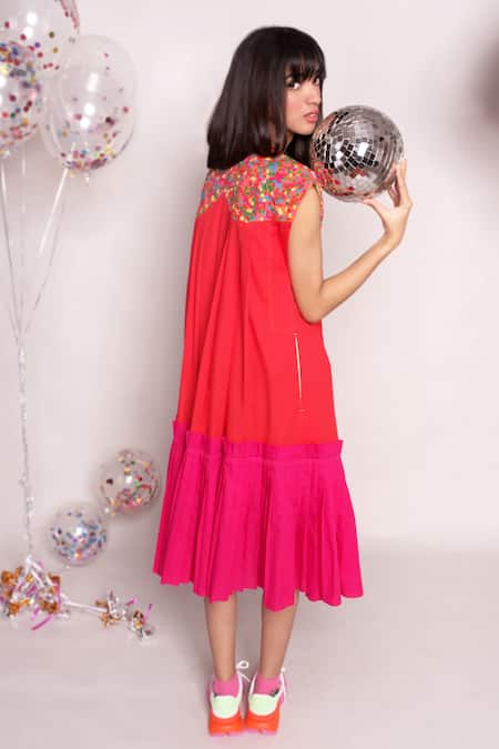 Chillosophy Cher Colorblock Midi Dress 