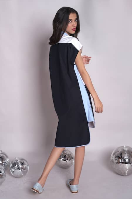 Chillosophy Celine Colorblock Shirt Dress 