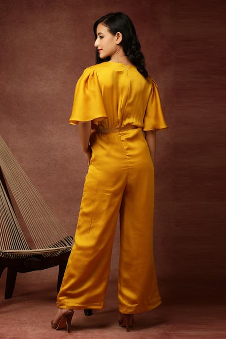 Ranng Label Neckline Embroidered Jumpsuit 