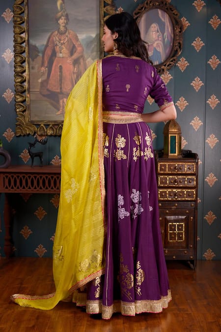 Abbaran Cotton Silk Lehenga Set 