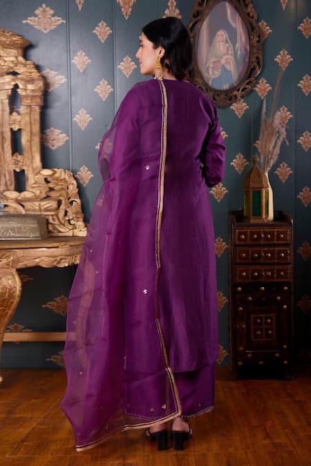 Abbaran Cotton Silk Kurta Pant Set