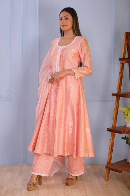 Buy Abbaran Pink Anarkali And Dupatta Chanderipalazzo- Cotton Satin Chanderi Palazzo Set Online at Aza Fashions Buy_Abbaran_Pink Anarkali And Dupatta Chanderipalazzo- Cotton Satin Chanderi Palazzo Set _Online_at_Aza_Fashions