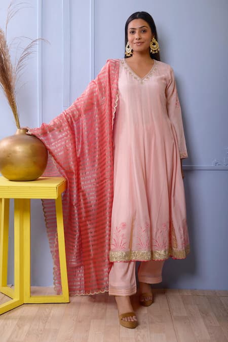 Abbaran Cotton Silk Anarkali Set 