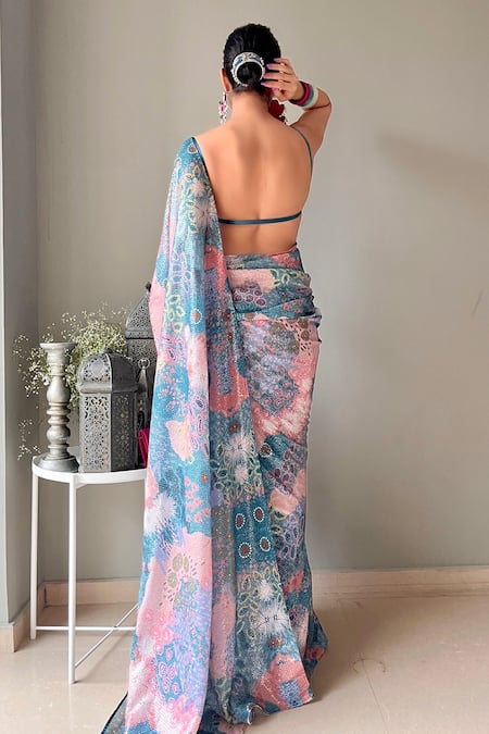 Payal & Zinal Sequin Embroidered Saree With Blouse 