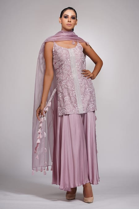 Shruti S Floral Print Kurta Sharara Set 