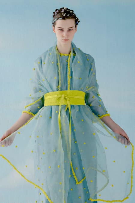 Ilk_Multi Color Kurta And Palazzo Chanderi Dupatta Organza Set With _Online_at_Aza_Fashions