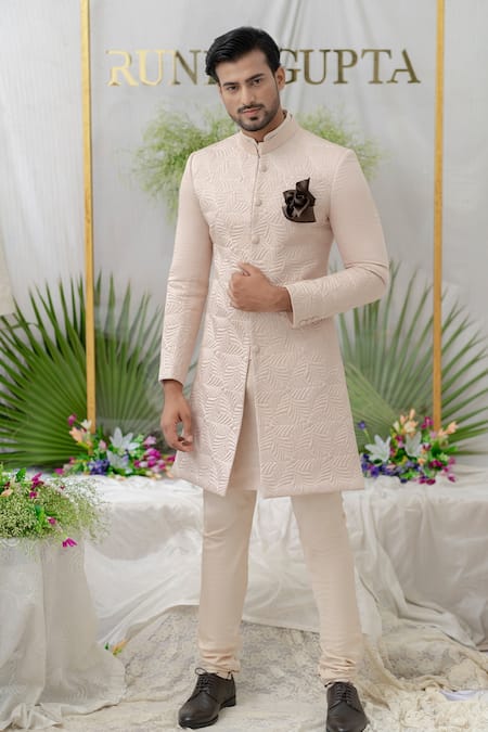 Runit Gupta Navab Quilted Sherwani Set 