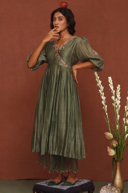 Chokhi Chorri Nisha Embroidered Anarkali & Pant Set 