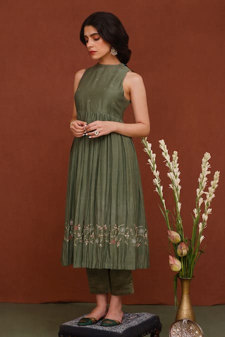 Chokhi Chorri Nidhi Embroidered Anarkali & Pant Set 