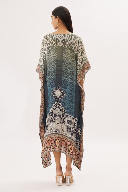 Peenacolada Celtic Print Embellished Kaftan 