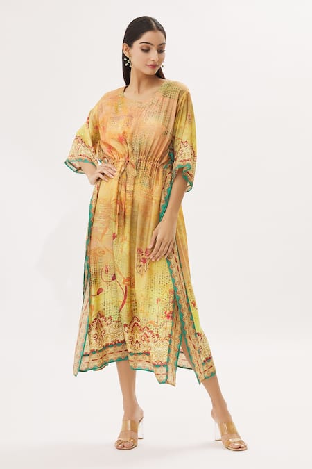 Peenacolada Abstract Print Kaftan 