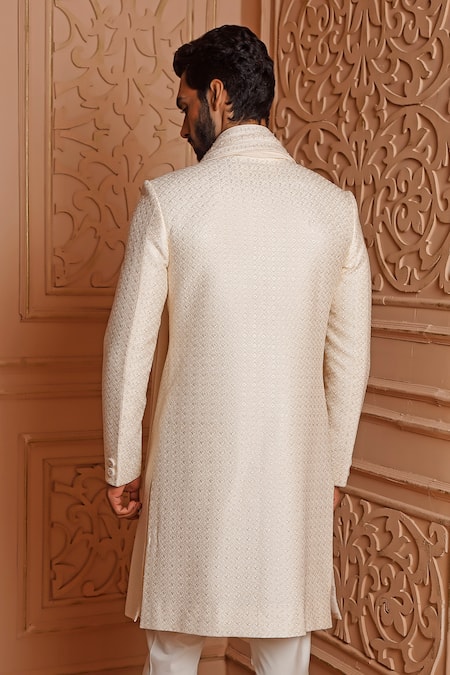 Vanshik Floral Embroidered Sherwani Set 