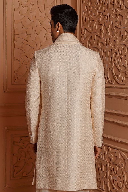 Vanshik Floral Embroidered Sherwani Set 