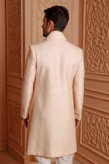 Vanshik Floral Embroidered Sherwani Set 