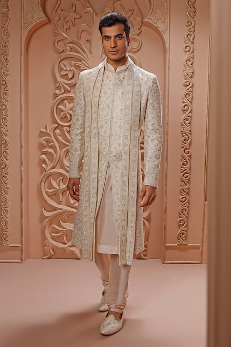 Vanshik Aari Embroidered Sherwani Set 