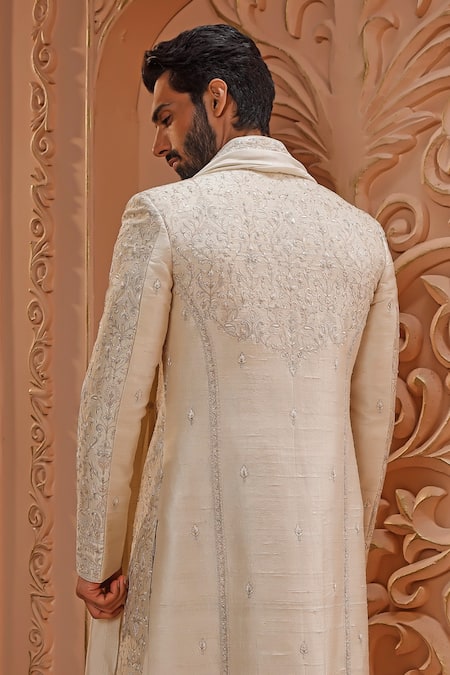 Vanshik Floral Embroidered Sherwani Set 
