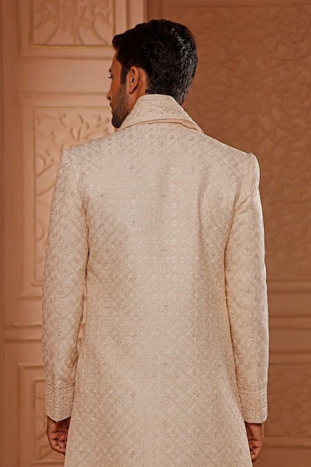 Vanshik Floral Embroidered Sherwani Set 