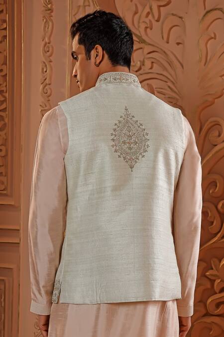 Vanshik Zardozi Work Bundi & Kurta Set 