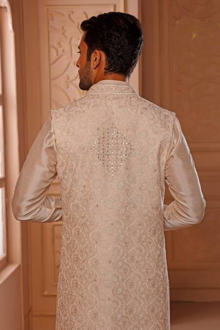 Vanshik Chanderi Bundi & Kurta Set 