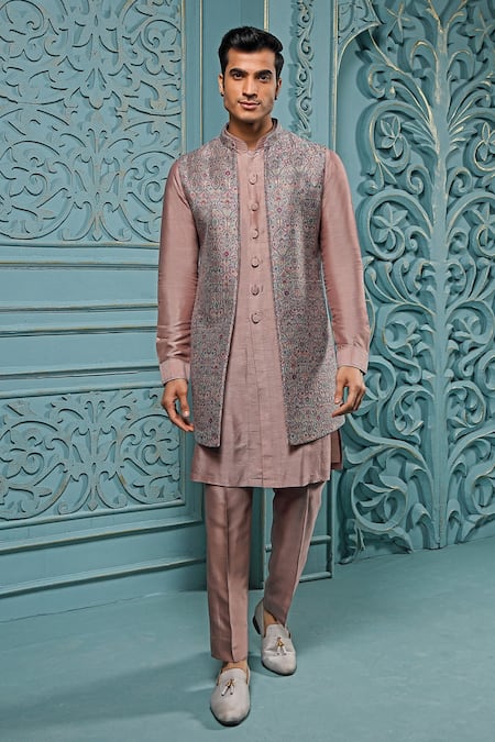 Vanshik Pashmina Bundi & Kurta Set 