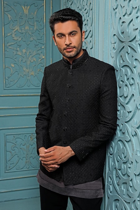 Vanshik Silk Embroidered Jodhpuri & Kurta Set 