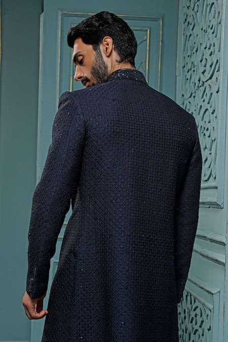 Vanshik Silk Embroidered Sherwani Set 