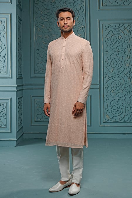 Vanshik Floral Embroidered Kurta Set 