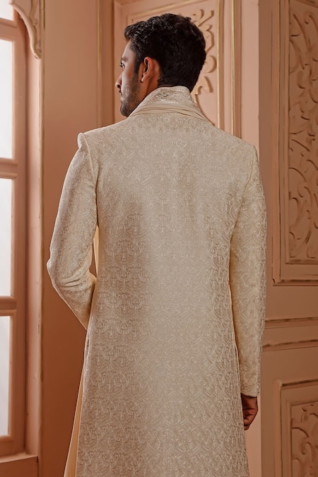 Vanshik Floral Embroidered Sherwani Set 
