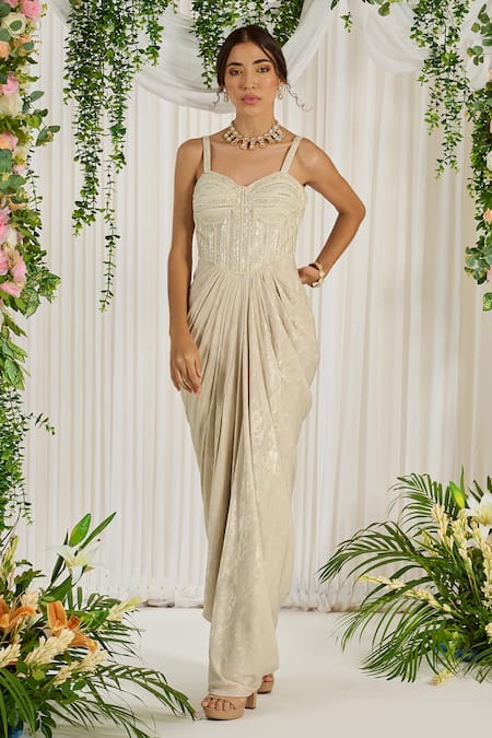 Nidhika Shekhar Goddess Corset Embellished Gown  