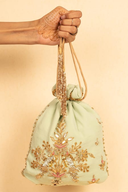 Aamli Gulistaan Zardozi Embroidered Potli 