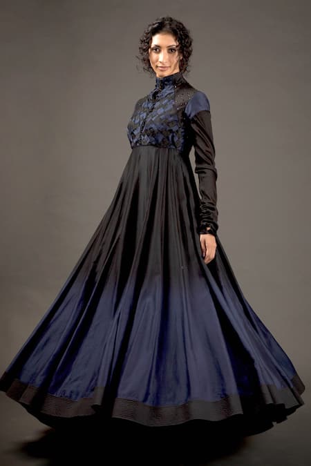 Rohit Bal Chanderi Silk Ombre Anarkali Set 