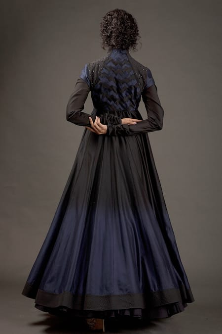 Rohit Bal Chanderi Silk Ombre Anarkali Set 