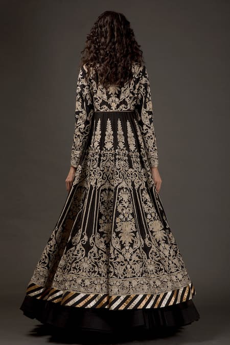 Rohit Bal Chanderi Silk Embroidered Anarkali Set 