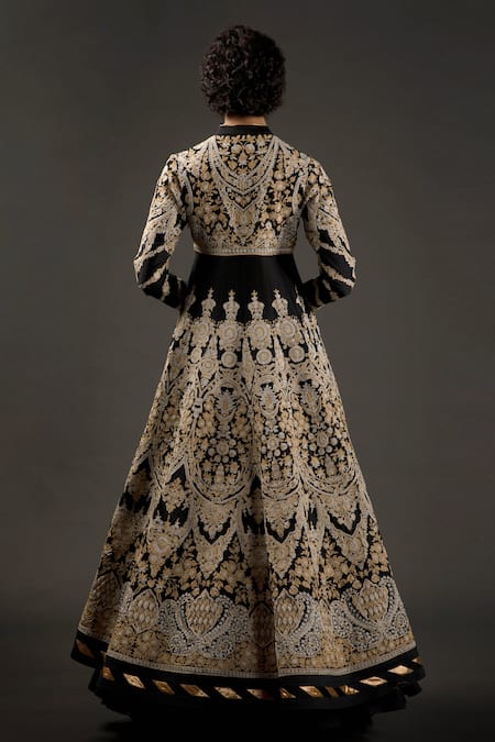 Rohit Bal Chanderi Silk Embroidered Anarkali Set 