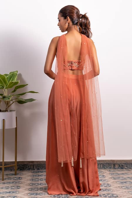 Silky Bindra Embroidered Bustier & Palazzo Set 