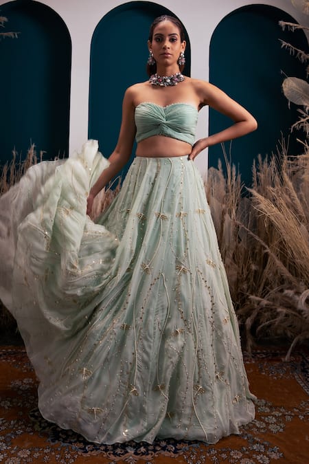 Silky Bindra Embroidered Lehenga Set 