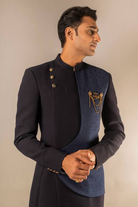 Aashiana Asymmetric Panel Bandhgala Set 