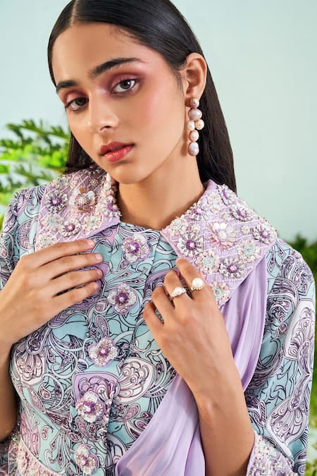 Buy Mani Bhatia Blue Modal Satin Print And Embroidery Paisley Print Cutdanas Anna Jumpsuit Online at Aza Fashions Buy_Mani Bhatia_Blue Modal Satin Print And Embroidery Paisley Print Cutdanas Anna Jumpsuit _Online_at_Aza_Fashions