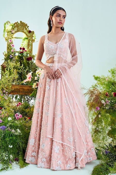 Mani Bhatia Hazel Resham Embroidered Bridal Lehenga Set 