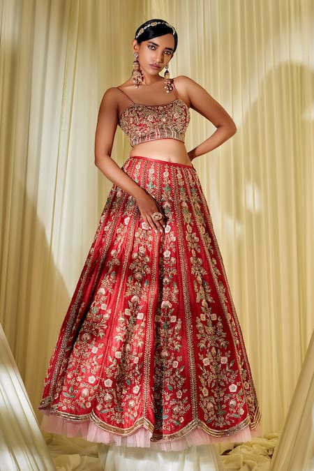 Indian Wedding Bridal contrast matching lehenga choli – Ville Fashions