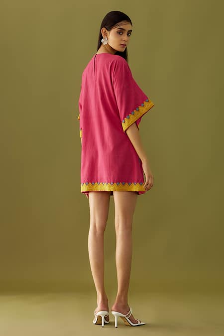 Chandrima Floral Applique Work Dress 