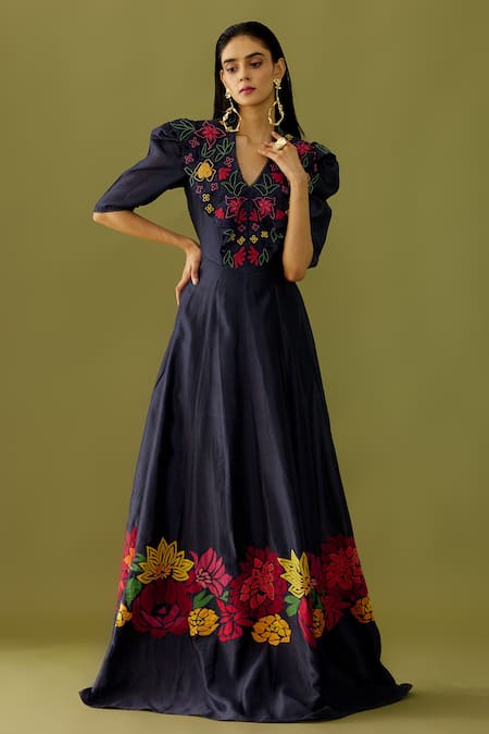 Chandrima Chanderi Maxi Dress 